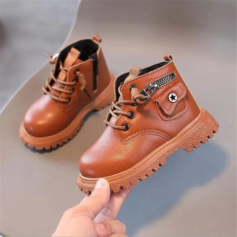 Boots Baby Kids Buckle Lock Boots Leather Children Casual Shoe Toddler  Fashion Girls Ankle Boots 231005 From 12,09 €