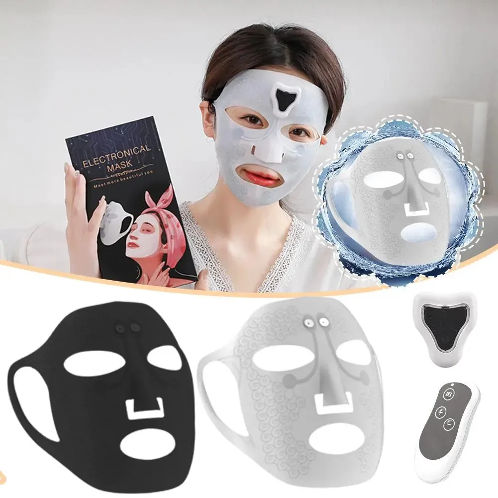 Ansiktsvårdsenheter Elektronisk mask som laddar massageenhet mjuk skönhet rynka anti ansikte elektronisk verktyg mask gel massager ansikte fuktighet q7s9 230928