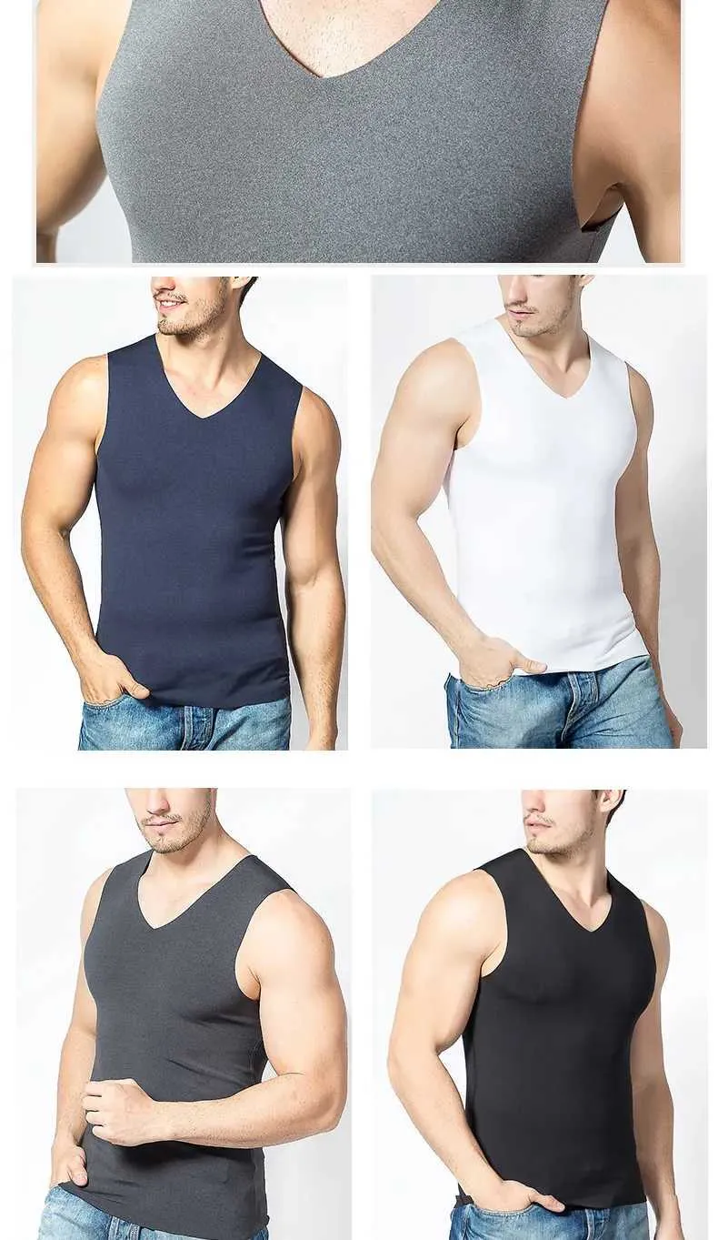 Womens Thermal Underwear Men Winter Thermal Underwear Tops Body Sleeveless  Vest Invisible Thermo Warmer Large Waist 4XLL231005 From Bingcoholnciaga,  $4.43