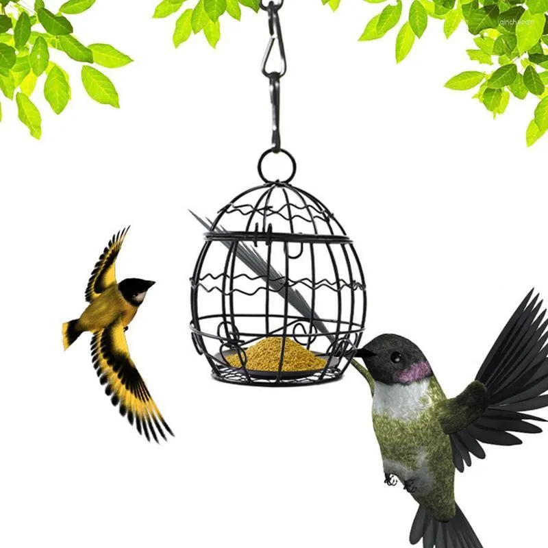 Inne ptaki dostarcza metalowe dzikie kolibry podajniki na zewnątrz wiszące żelazne karmnik w klatce papugi papugi papugi akcesoria ogrodowe