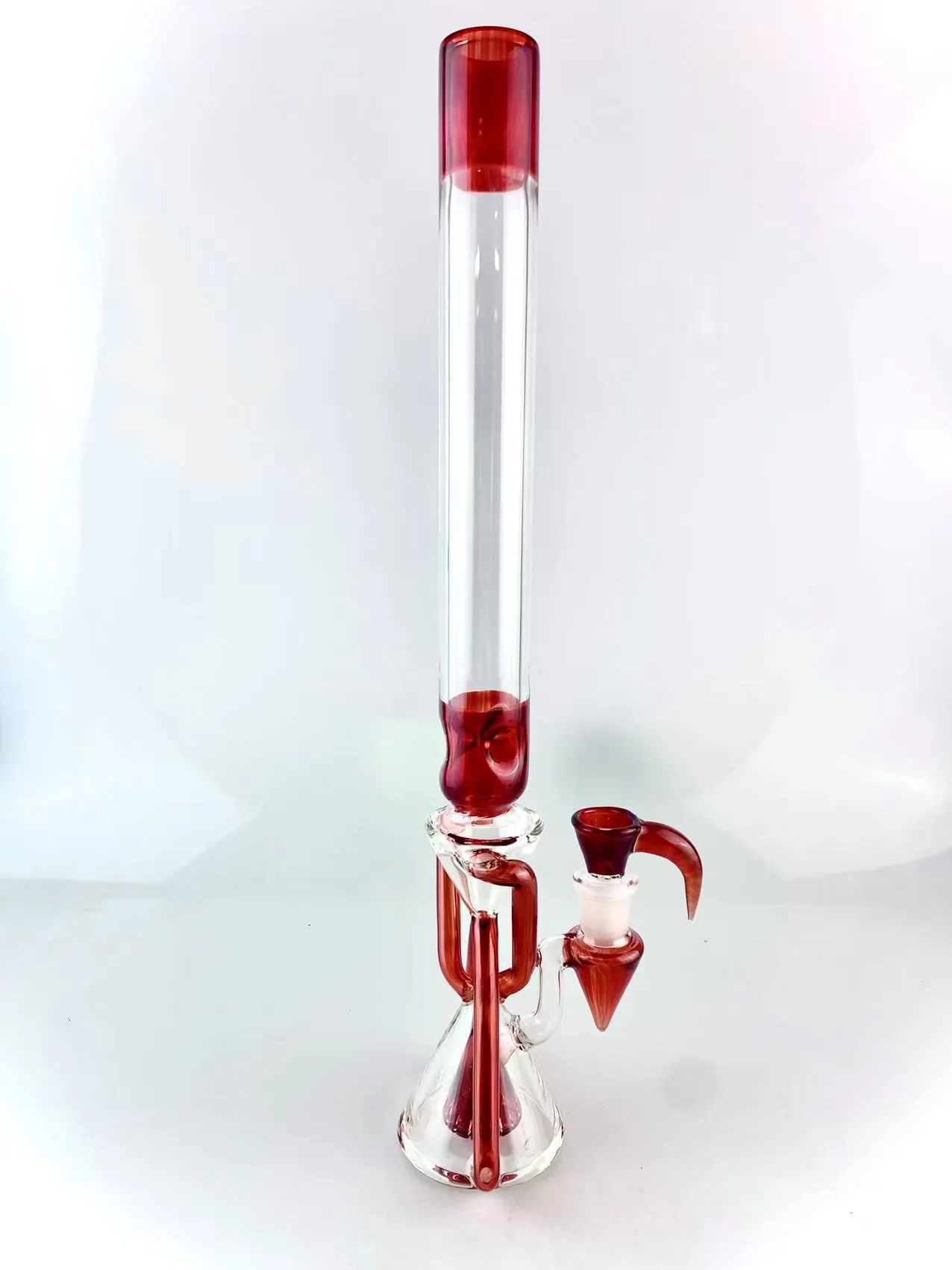 Cachimbos Americano vermelho X design treecycler flor bong de alta qualidade 18mm articulação 18 polegadas