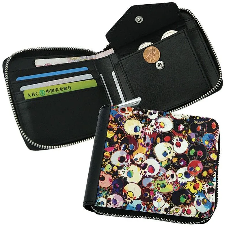 Sublimation Wallet Full zipper Purse storage bags Blank PU material Wallets 3 sizes