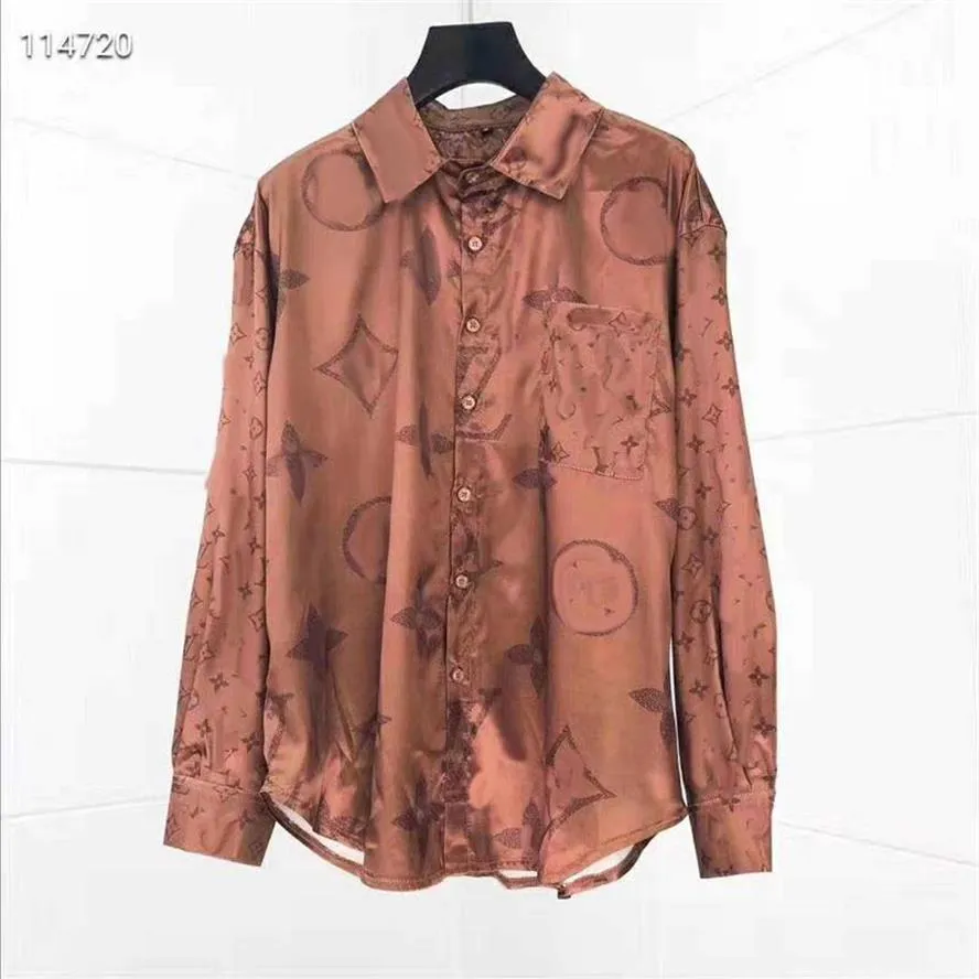 2021 Дизайнерские рубашки Мужская модная рубашка с принтом Гавайские повседневные рубашки с цветочным принтом Мужские приталенные рубашки с длинным рукавом Variety207g
