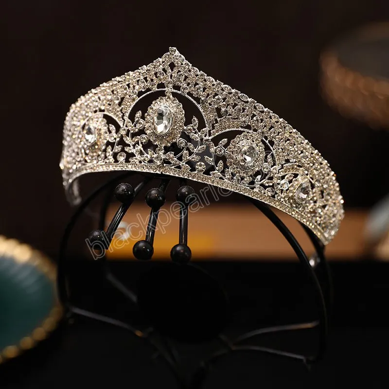 Diadèmes de mariée géométriques en strass de luxe, couronne en cristal, diadème de bal, bandeaux de mariée, bijoux de cheveux de mariage