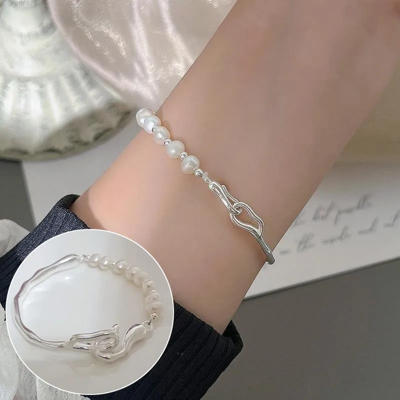 Gypsy pearl bracelet women's retro fashion double-layer temperament elegant bracelet creative jewelry