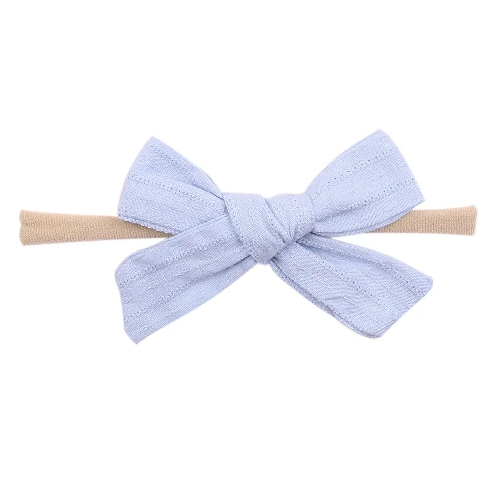 Korean children`s hair accessories idyllic fabric bow hair band vibrato baby soft elastic nylon headband 2296
