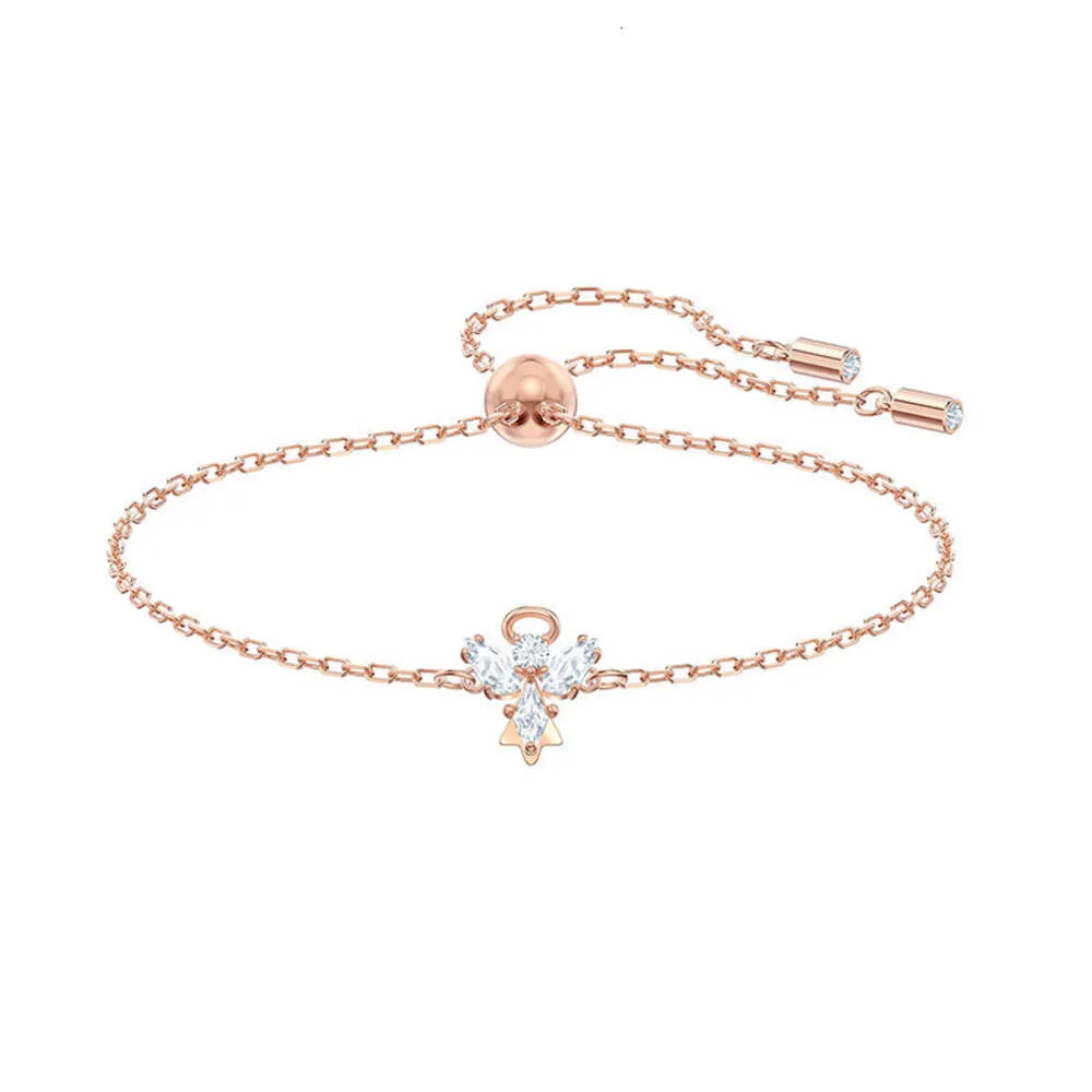 Bracelet Swarovski Designer De Luxe Mode Femmes Haute Qualité Petit Ange Pull Bracelet Femme Swarovski Element Cristal Bracelet Femme