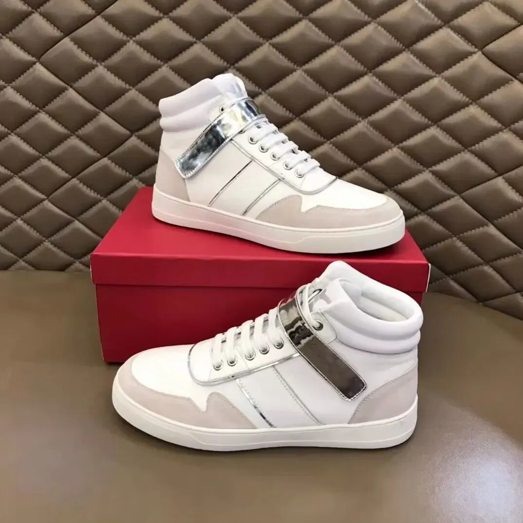 Parfait High-Top Noe Baskets Chaussures Gancini Bande Cheville Sangle Tranier Ultra-caoutchouc Veau Daim Fête Robe De Mariée Skateboard Marche EU38-46