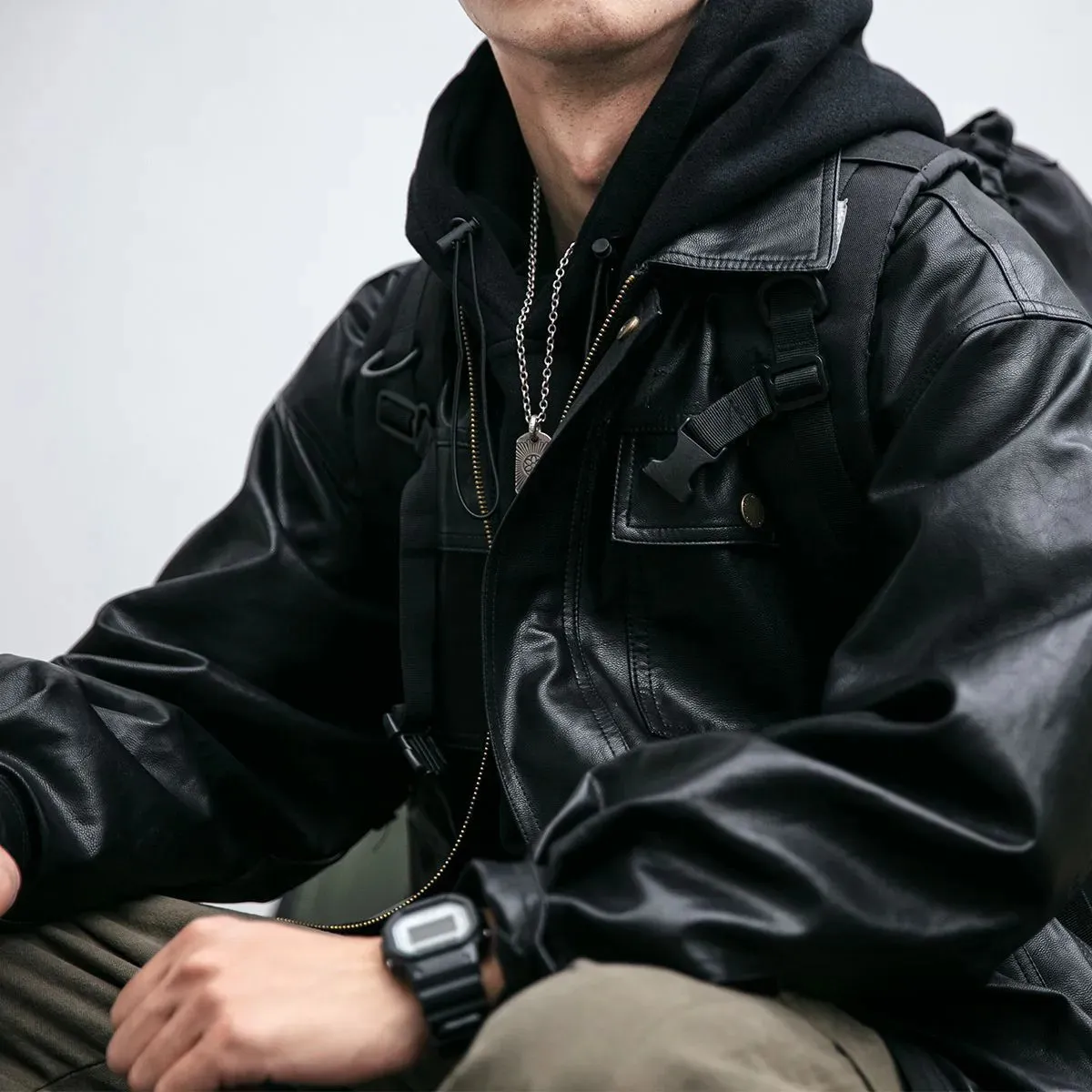 Männer Leder Faux Koreanische Mode Jacke Männer 2023 Herbst Herren Hip Hop Jacken PU Männlichen Übergroßen Streetwear Trend Mäntel 231005