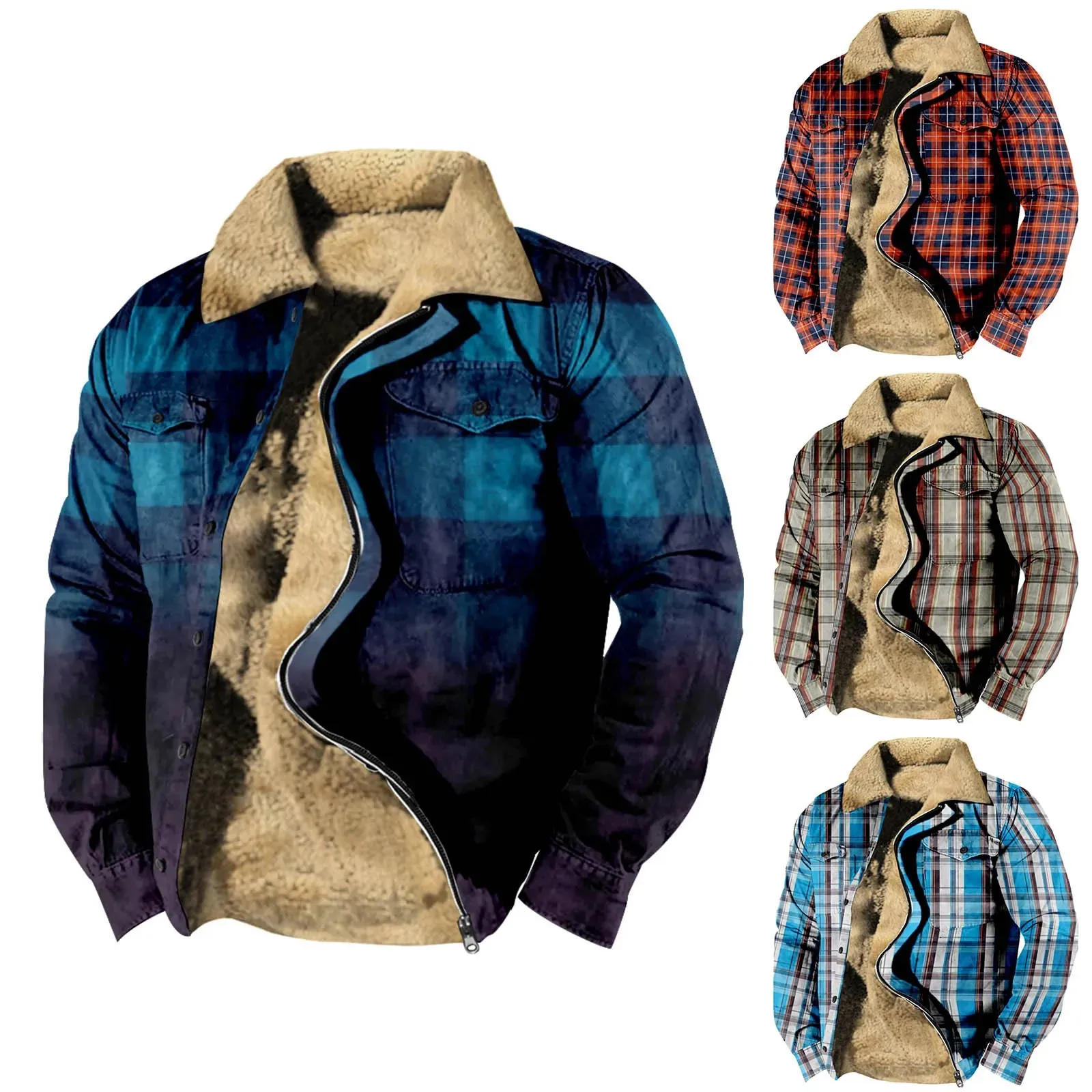 Men's Down Parka: Warm Lined Wool Plaid Shirt Jacket, Winter Heavyweight  Thick Down Coat for Men, Long and Short Fashion 231005