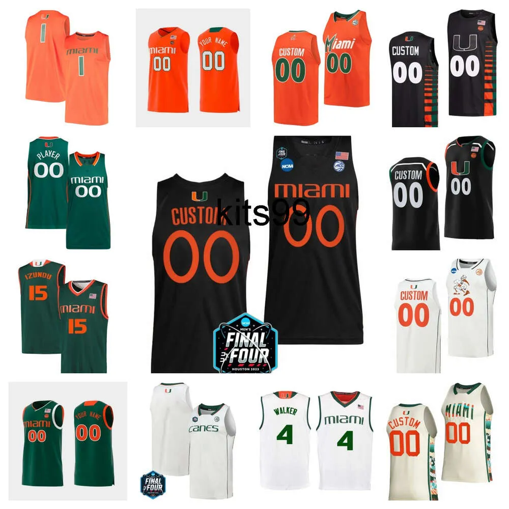 Custom 2023 Miami Hurricanes Basketball Jersey NCAA College Dejan