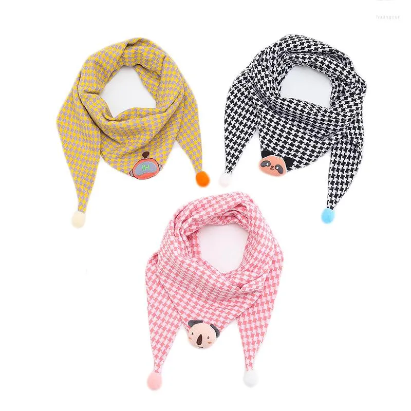 Scarves Spring Autumn Baby Girls Cotton Triangle Scarf Cute Cartoon Infant Bibs Boys Girl Shawl Children Neck Kids Neckerchief