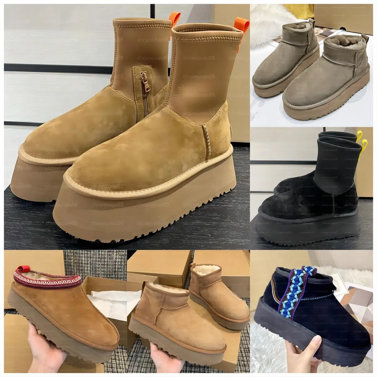 Save Big on Bulk Australian Winter Boots Australian Boots: Women's Wool Fur  Winter Boots Designer Style Snow Booties For Cold Weather
