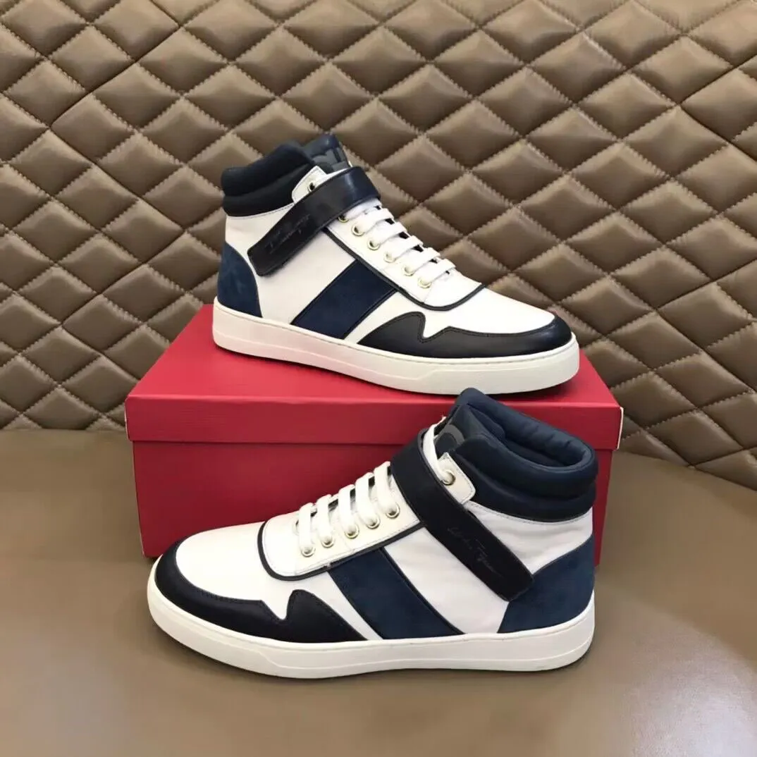 Marca de luxo sneakers tênis sapatos gancini scrip fita tornozelo tira de jarreta de salão de camurça de bezerro de bezerro