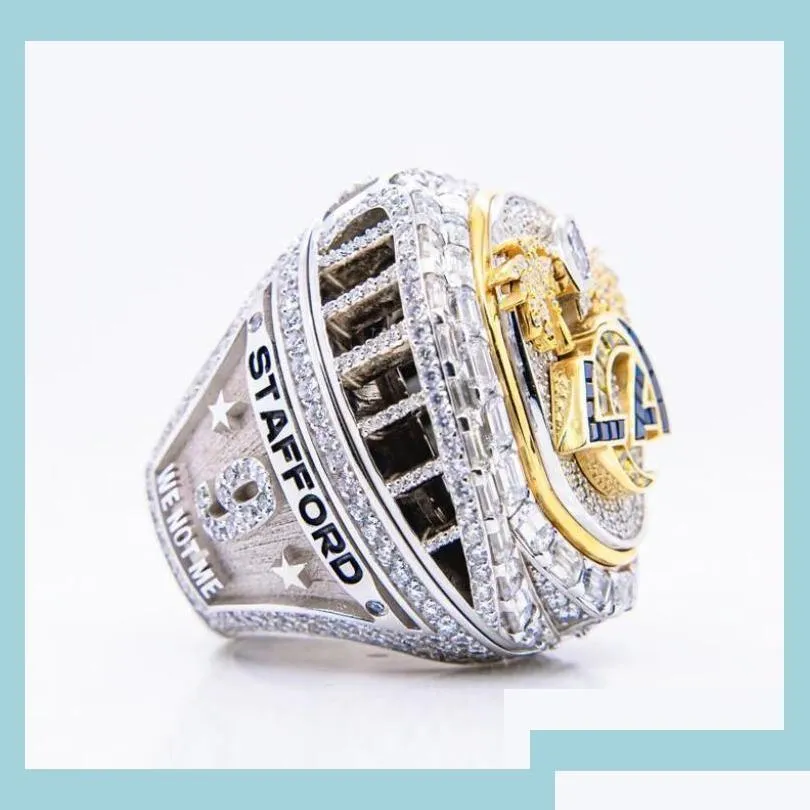 Sieraden Cluster Ringen 5 Speler 2021 2022 American Football Team Champions Championship Ring Stafford Kupp Ramsey Donald Mcvay Fan Gift Dh7Az