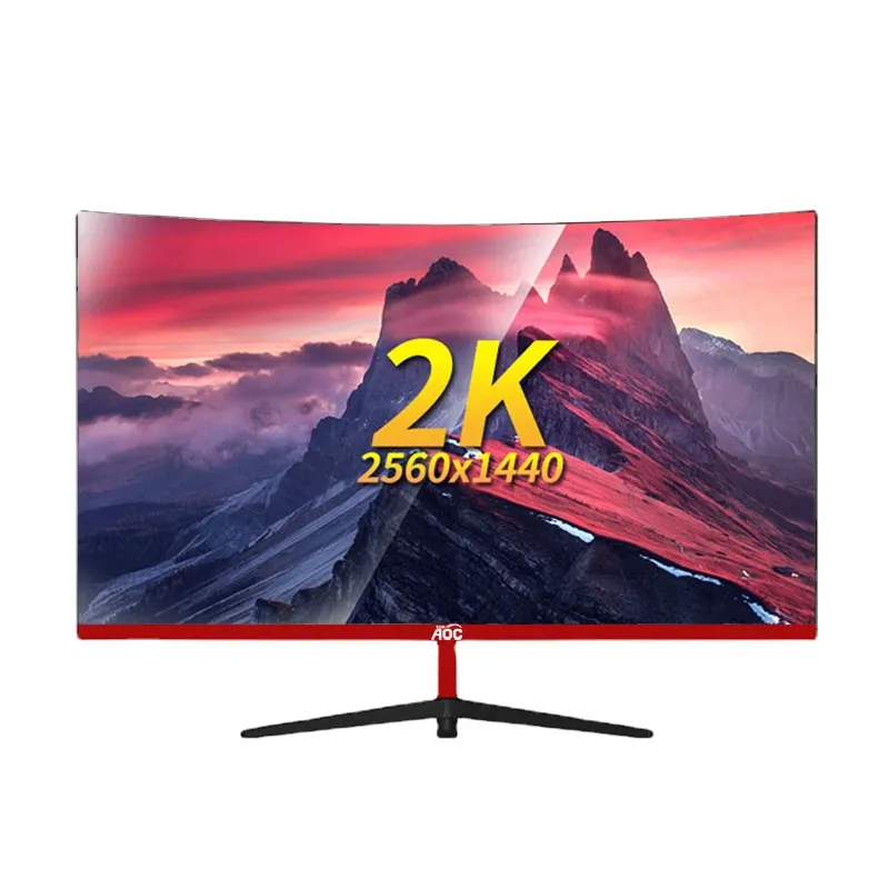 Monitor curvo AOCSXM da 27 pollici IPS 2K, tablet da gioco LCD Full HD 75HZ, DP 2560x1440