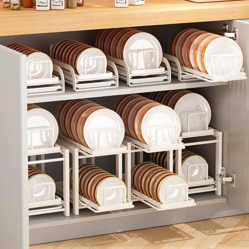 Kitchen Cabinet Organizer Rack Bowl and Plate Storage Dish Racks