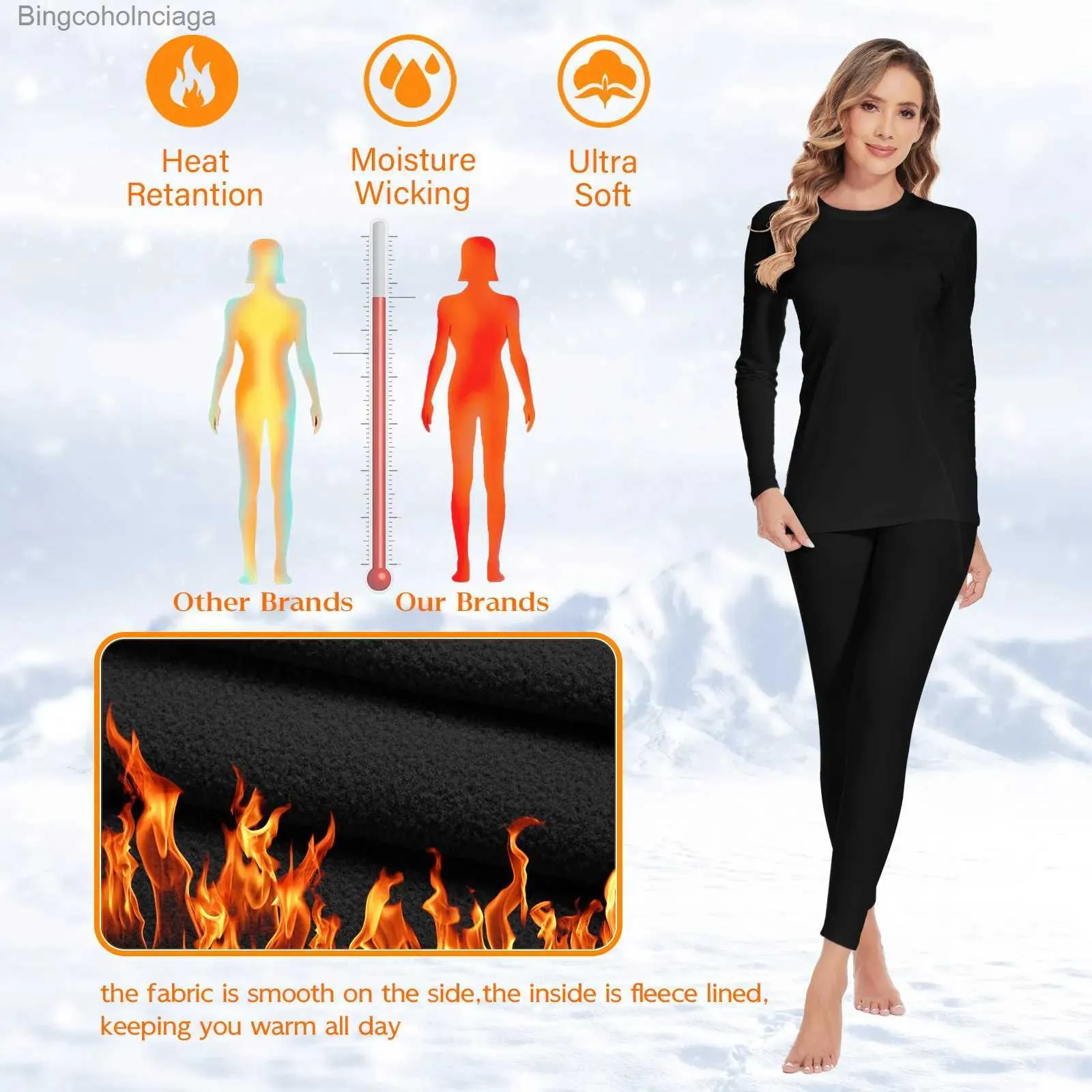 SIMIYA Snow Thermals For Women Set Long Johns With Fleece Lining, Ultra  Soft Base Layer, Top And Bottom For Cold Weather And Winter From  Bingcoholnciaga, $9.2