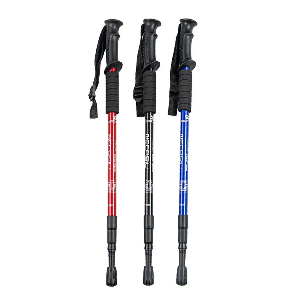 Trekking Poles 3Section Ultralight Folding Multifunction Pole Portable Anti Shock Snow Walking Stick Outdoor Climbing Hiking 231005