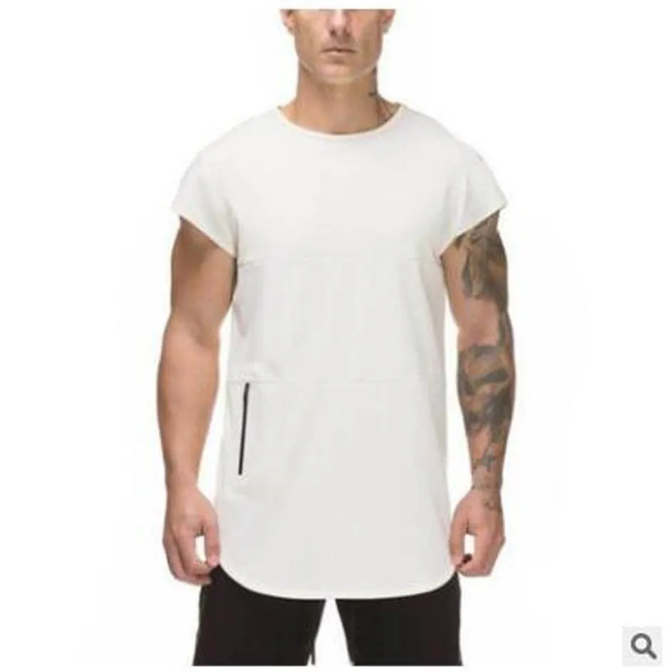 New Design Mens Zipper Sleeveless T shirts Summer Male Tank Tops Gyms Clothing Bodybuilding Undershirt Fitness Tank Tops233G