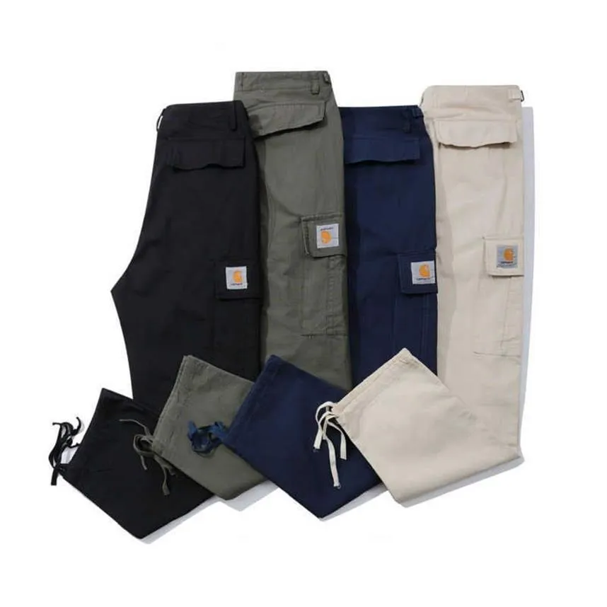 Pantalons pour hommes surdimensionnés Pantalons de créateur Carhart Salopette ample décontractée Pantalon multifonctionnel Pantalon de survêtement de poche206e