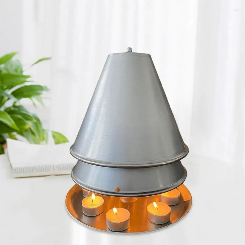 Candle Holders Double-walled Tealight Holder Space For 10 Tealights Tea Stove Candlestick Heater Iron Light Home