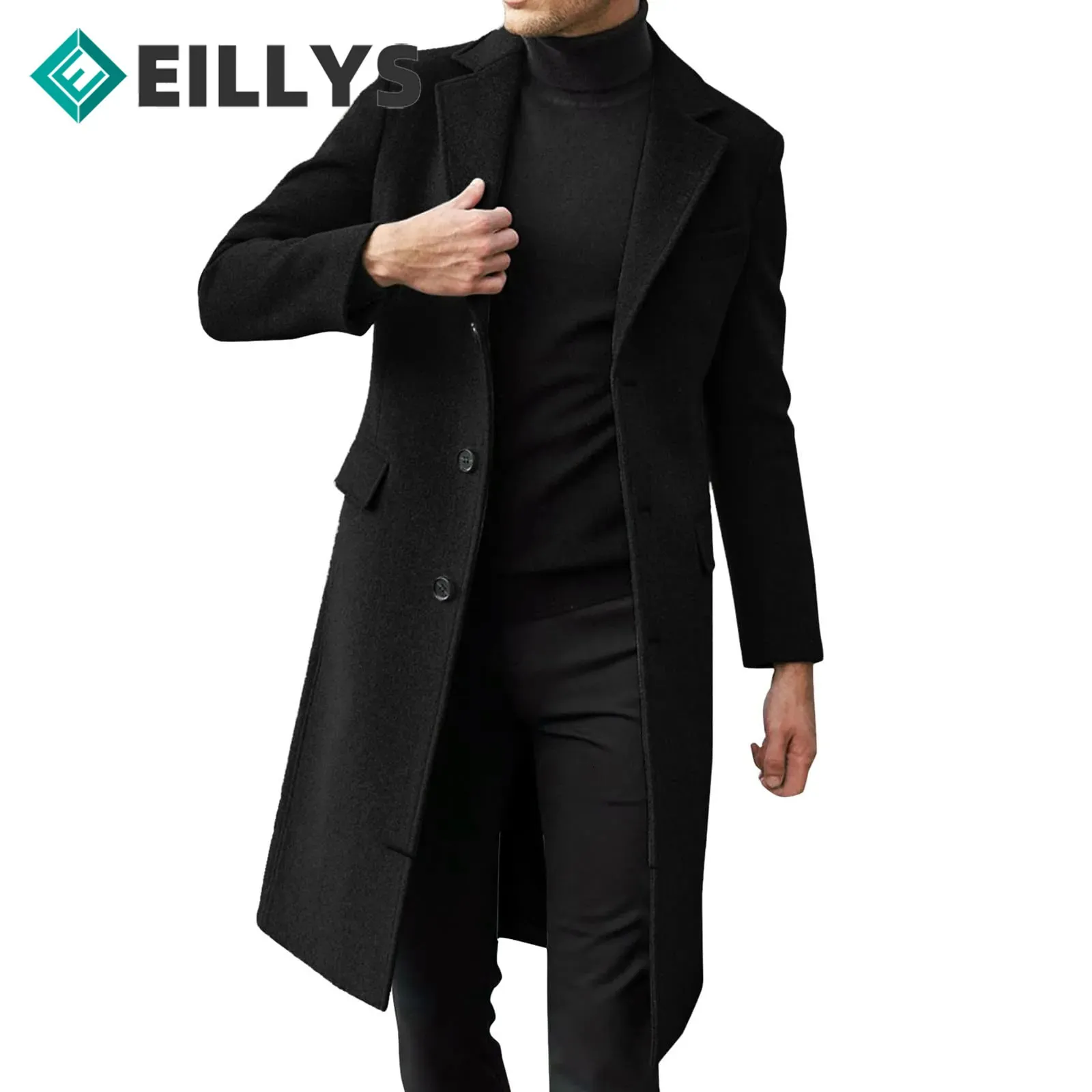 Men's wool blend clearance coat