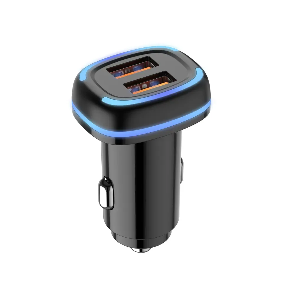 Adattatore per auto USB QC 3.0 12V doppie porte PD 36W caricabatterie per auto a ricarica rapida per iPhone Samsung Android