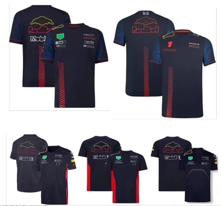 F1 레이싱 티셔츠 여름 팀 라운드 넥 저지 같은 스타일 맞춤