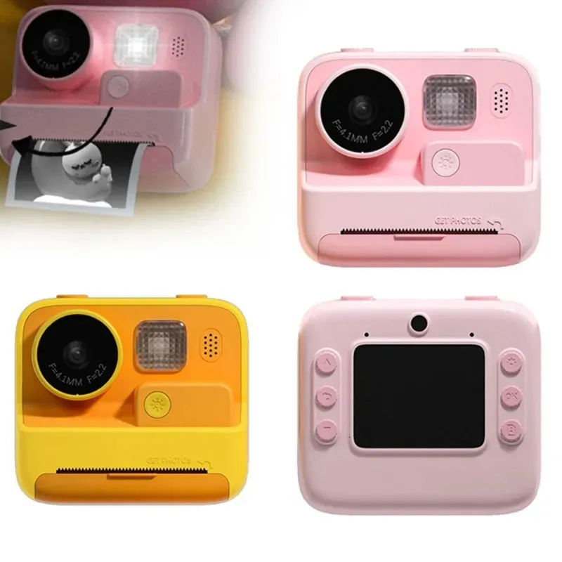 Zabawne kamery Dzieci Digital Instant Camera Zabawki 48MP Przednie tylne podwójne obiektyw 1080p Nagrywanie wideo Natychmiastowe kamera Elektroniczne zabawki Prezenty 230928