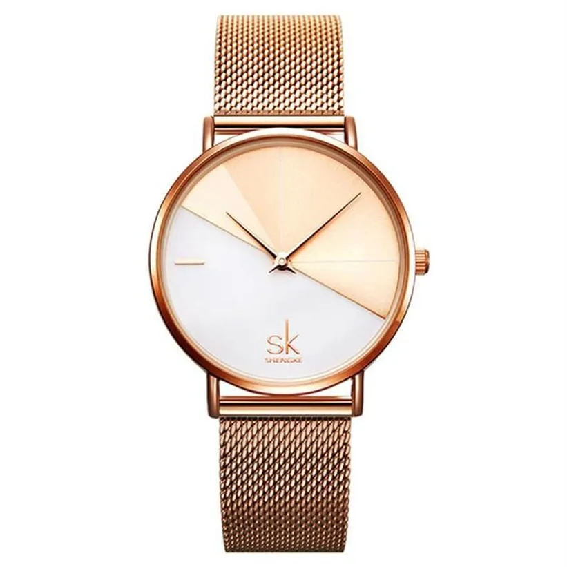 Ny Shengke High Quality Quartz Movement Watches Leather Strap Dress Wrsitwatch Gold Watchband Dress WRSitwatch Ultra Thin Dial GI280D