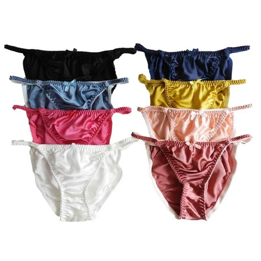 Yavorrs Women's 100% Silk Panties Bikini 8 Pairs in One Economic Pack 26-41 254I