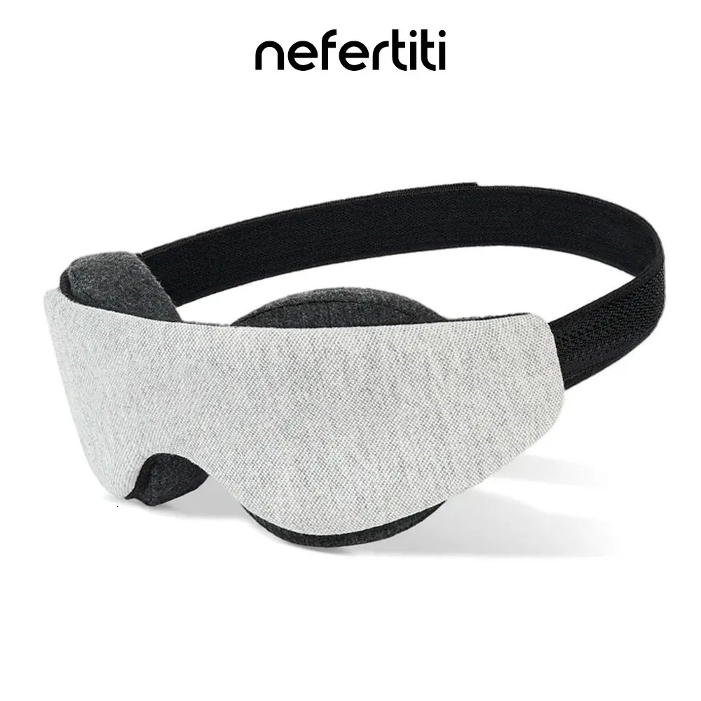 Sömmasker Nefertiti Slim Sleeping Mask Zero Eye Pressure 100% Blackout Eyepatch Justerbara ögonkoppar Bildbindel för resesnap Sidor 231005