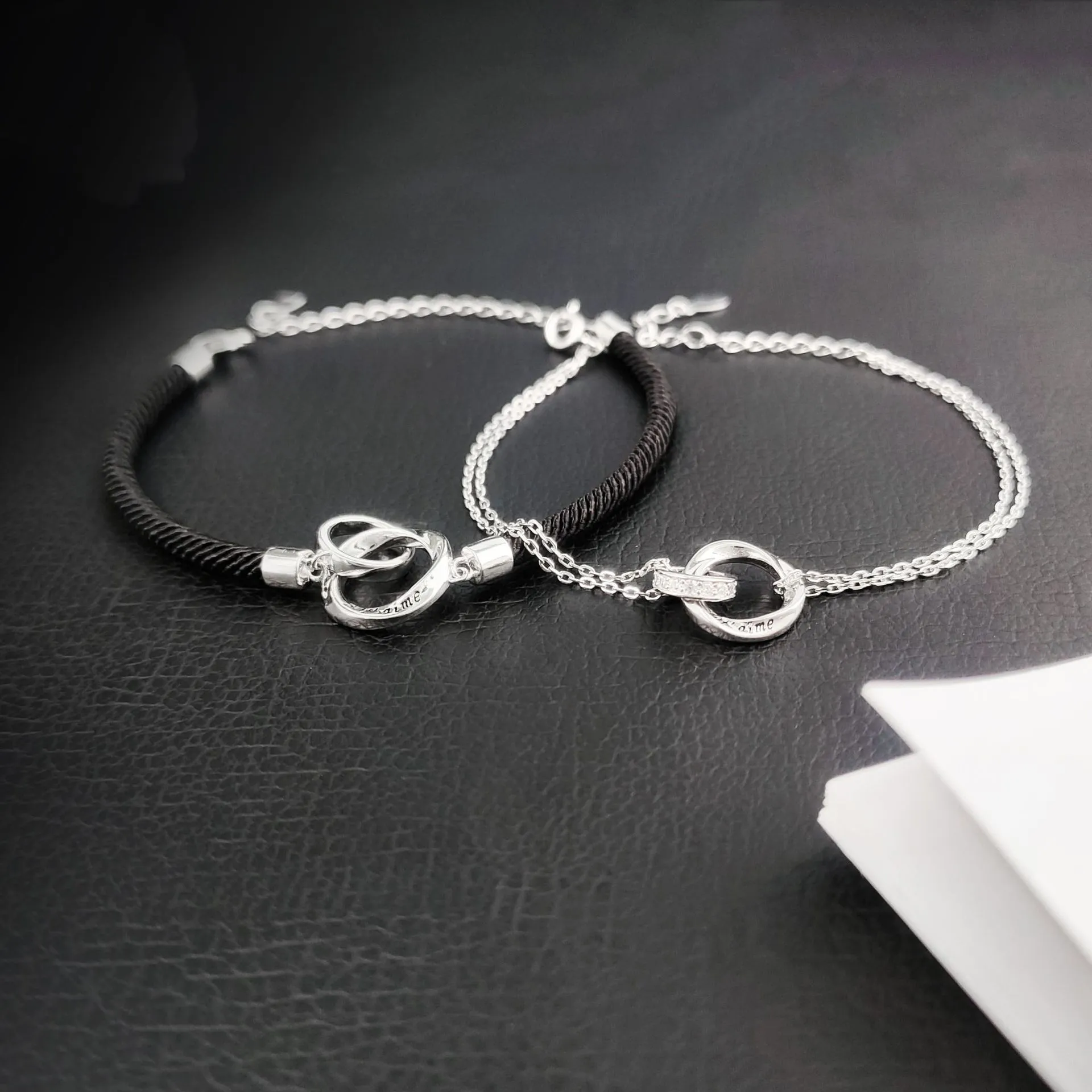 Mobius ring couple bracelet hand rope simple fashion design bracelet