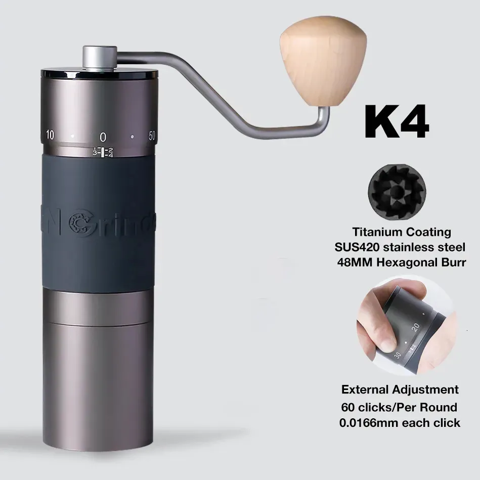 Portable Manual Coffee Grinder Hand Mill with Stainless Steel Burr for ...
