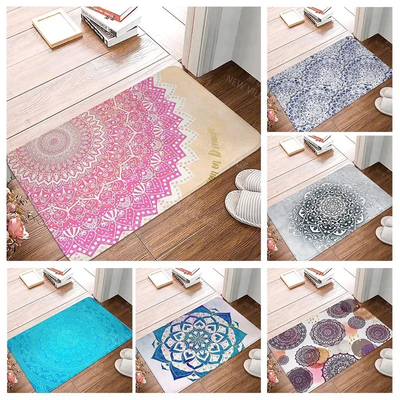 Banyo paspasları anti -mat banyo küçük halı duş ev dekor kapısı mutfak yatak odası giriş odası paspaslar persi vintage mandala 230928