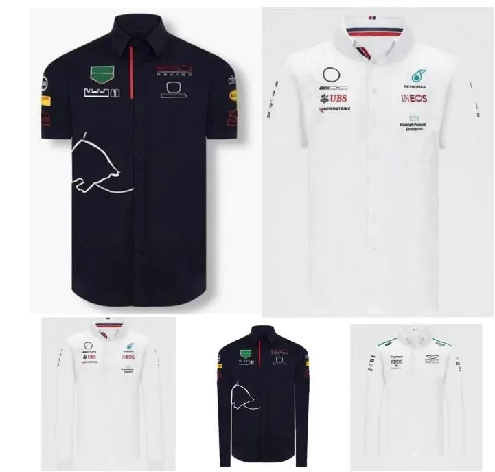 Camisa de corrida de Fórmula 1 F1 camiseta de lapela da equipe de verão com o mesmo personalizado