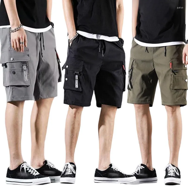 Short Cargo décontracté pour hommes, avec plusieurs poches, parfait pour les activités d'été et de plein air, style Hip Hop japonais et coréen