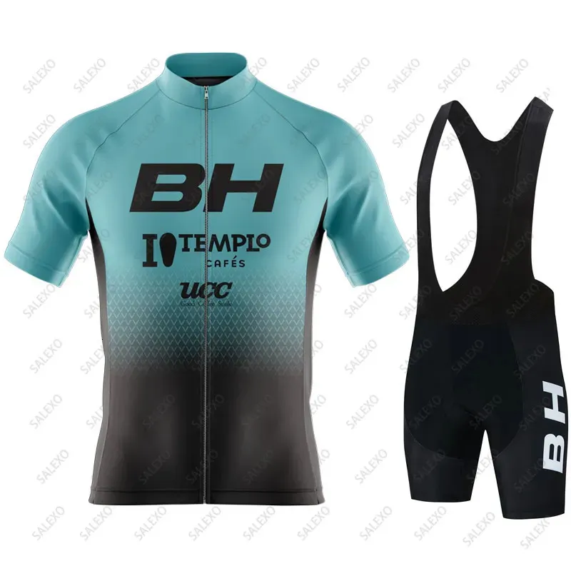 Maillot de cyclisme ensembles vert fluo BH vêtements été AntiUV ensemble hommes course Sport Ciclismo VTT 230928