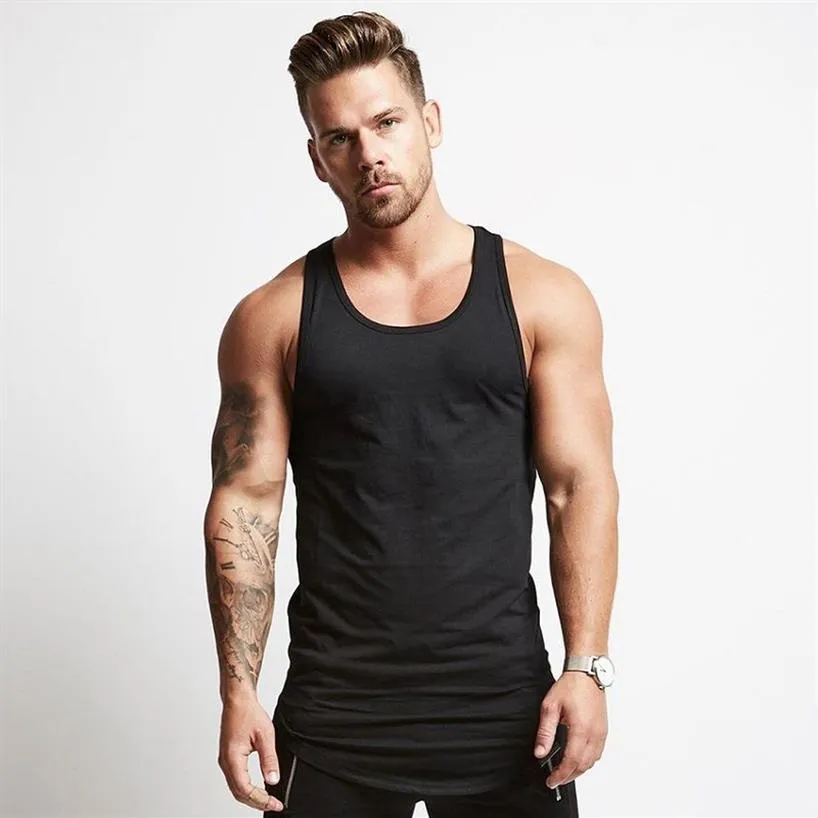 New Designer Men Summer Gyms Fitness Tank Top Fashion Mens Crossfit Clothing Breathable Male Casual Sleeveless Shirts Vest Tops243r