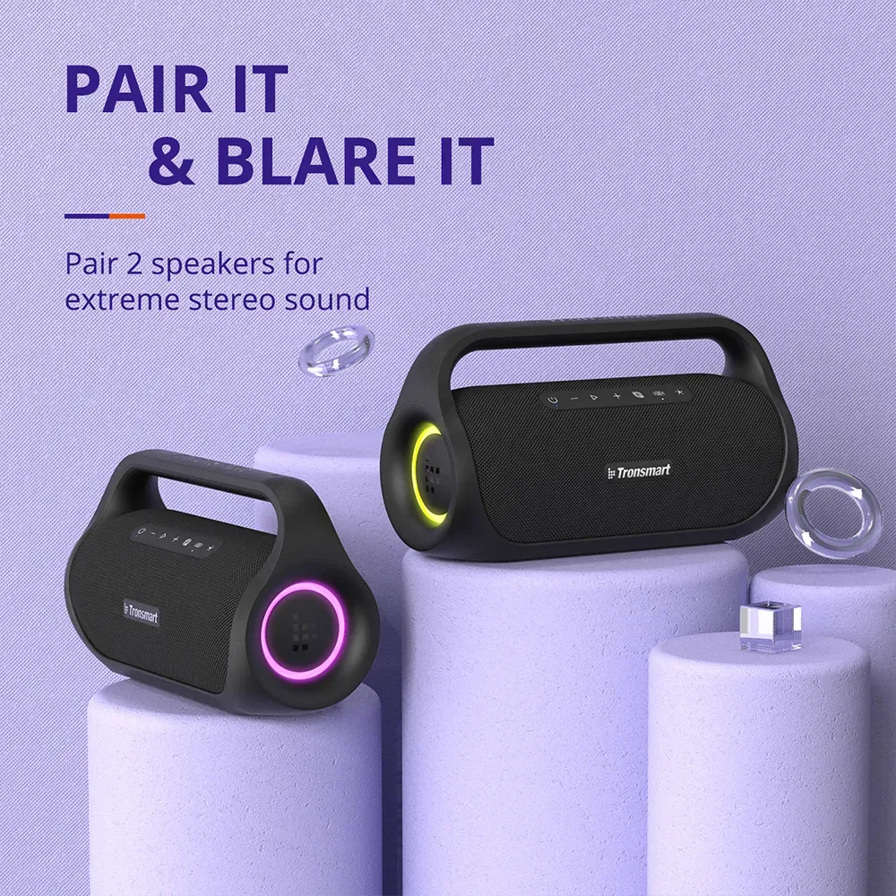 Tronsmart Bang Mini Speaker 50W Portable Party Speaker With Bluetooth 5.3,  Stereo Sound, NFC Connection, Built In Powerbank From Outdoormk, $710.69