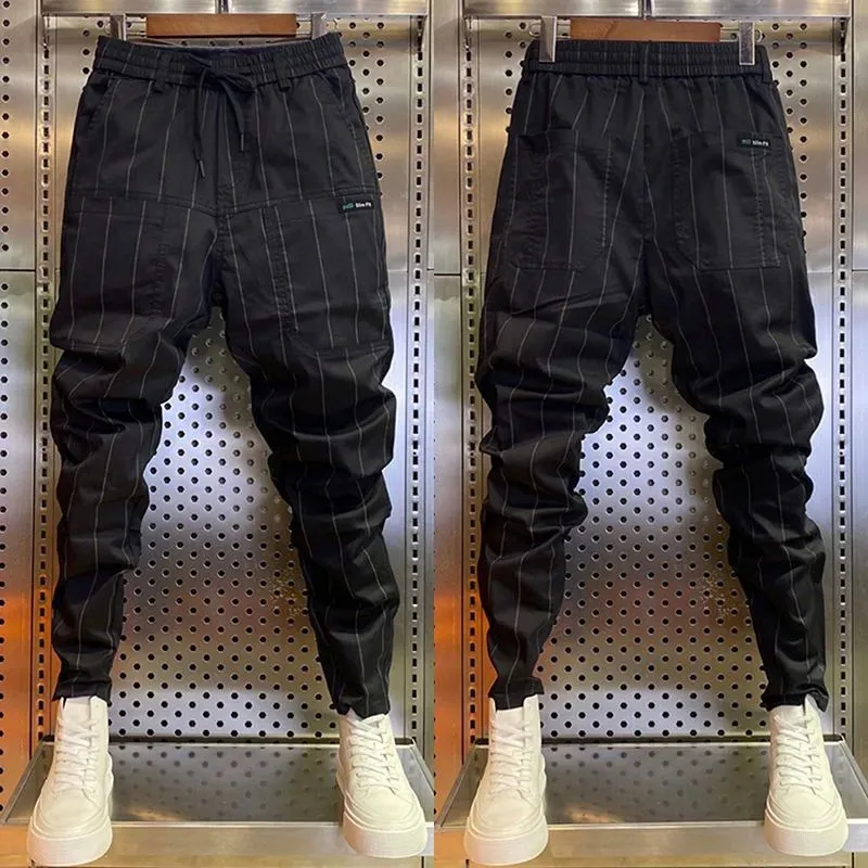 Mens Pants Casual Striped Fashion Streetwear Outdoor Jogger Sweatpants Summer Thin Trough Trousers Luxury Brand Clothing 231005