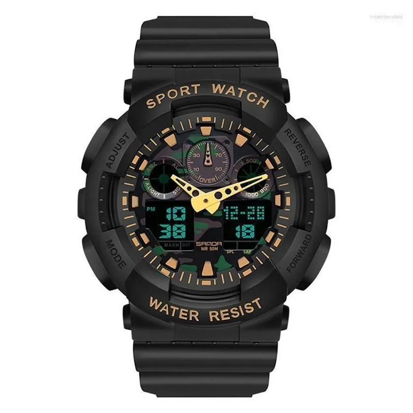 손목 시계 남자 Gshock Sport Watch 방수 50m 손목 시계 relogio masculino big dial quartz 디지털 군대 시계 240f