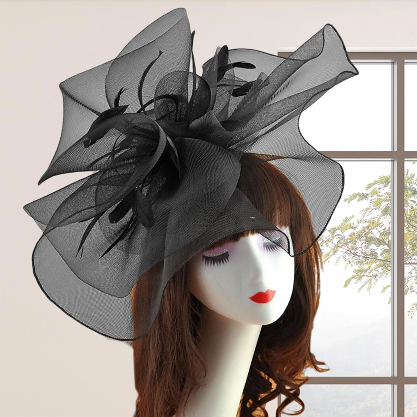 Elegant Fascinators Hat Headband Hair Clip Church Hat Costume Accessories Women Headdress Headpiece Headwear for Tea Party Prom