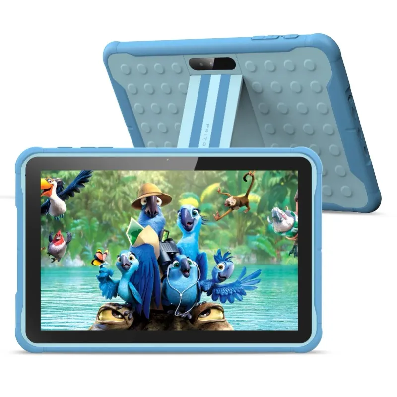 Pritom Tablet per bambini da 10 pollici Android 10 Go WIFI 3G SIM Telefonata Processore Quad Core 2 GB RAM 32 GB ROM YouTube con custodia