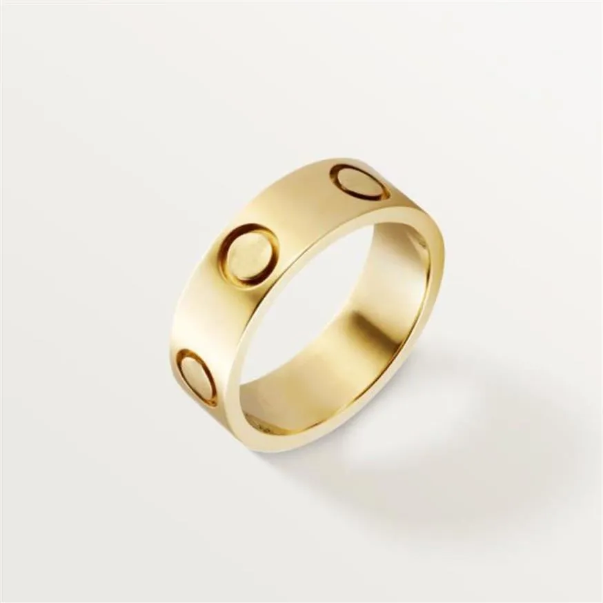 Love Screy Pierścień Pierścień Męskie Klasyczne luksusowe projektant biżuterii Kobiety Tytanium Stalowa złota złota srebrna róża Never Fade Not AlerG200V