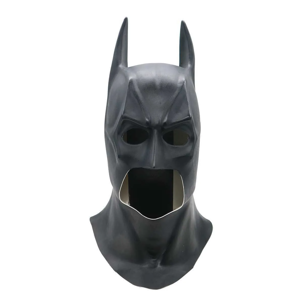 Maschere per feste 2023 Nuova maschera per pipistrelli Cos Dark Moonlight Knight Mask Halloween Latex Head Set Puntelli per film T231005