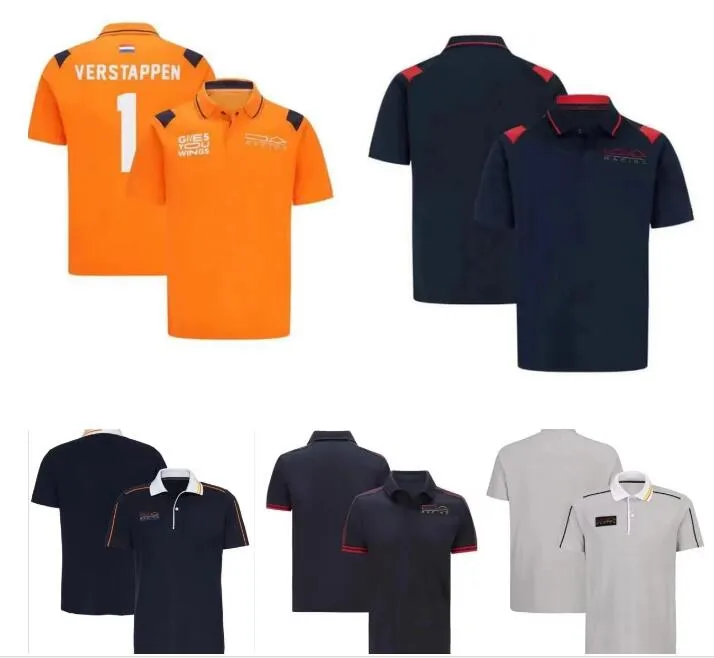 F1 Racing Polo Suit Team Team New Sleeved Seleved T-Shirt نفس العرف