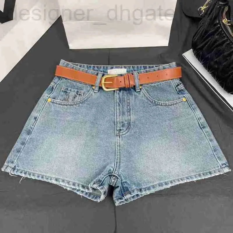 Vrouwen Jeans Designer 2023 Borduren Nieuwe Dunne Hoge Taille Slanke Losse Rechte A-lijn Denim Shorts Voor Vrouwen Zomer XF6V