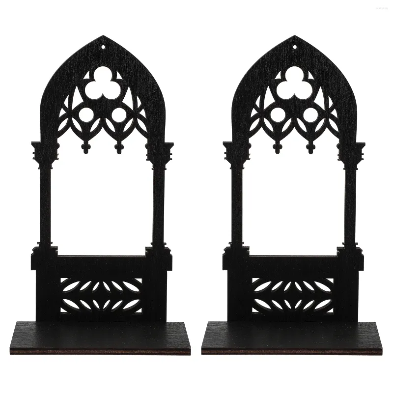 Titulares de vela titular mesa central base pilar portátil preto castiçal retro decoração